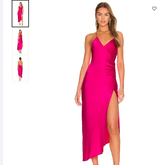 NWT SER.O.YA Revolve Emma Silk pink midi Dress size S - Picture 1 of 3